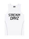 O1 STACKIN DAYZ White Compression Tank